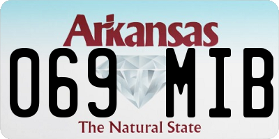 AR license plate 069MIB