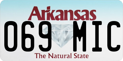AR license plate 069MIC