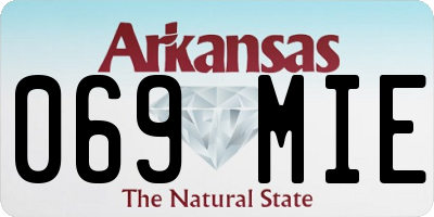 AR license plate 069MIE