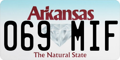 AR license plate 069MIF