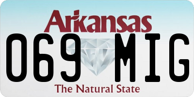 AR license plate 069MIG