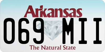 AR license plate 069MII