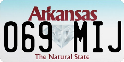 AR license plate 069MIJ