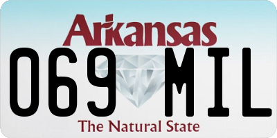 AR license plate 069MIL