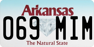 AR license plate 069MIM