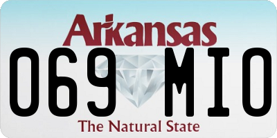 AR license plate 069MIO
