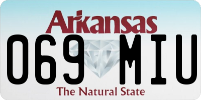 AR license plate 069MIU