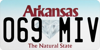 AR license plate 069MIV
