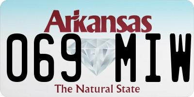 AR license plate 069MIW