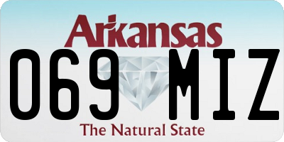AR license plate 069MIZ