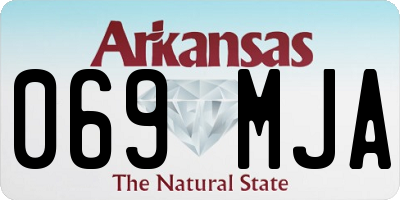 AR license plate 069MJA