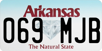 AR license plate 069MJB