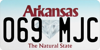 AR license plate 069MJC