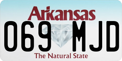 AR license plate 069MJD