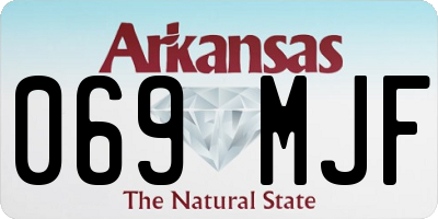 AR license plate 069MJF