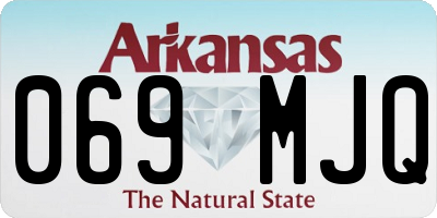 AR license plate 069MJQ