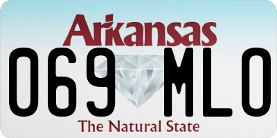 AR license plate 069MLO