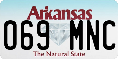 AR license plate 069MNC