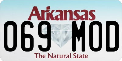AR license plate 069MOD