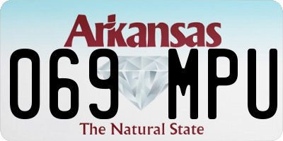 AR license plate 069MPU