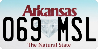 AR license plate 069MSL