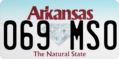 AR license plate 069MSO