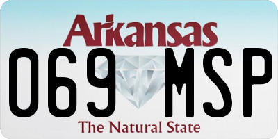 AR license plate 069MSP