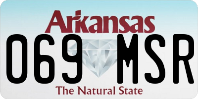 AR license plate 069MSR