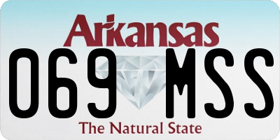 AR license plate 069MSS