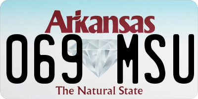 AR license plate 069MSU