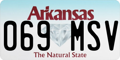 AR license plate 069MSV
