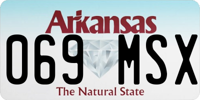 AR license plate 069MSX
