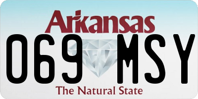 AR license plate 069MSY