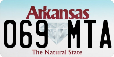 AR license plate 069MTA