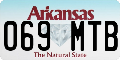 AR license plate 069MTB