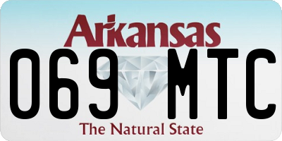 AR license plate 069MTC