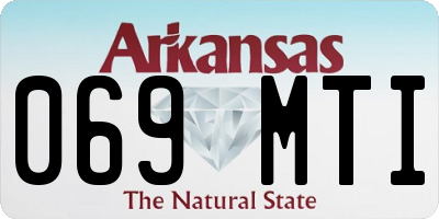 AR license plate 069MTI