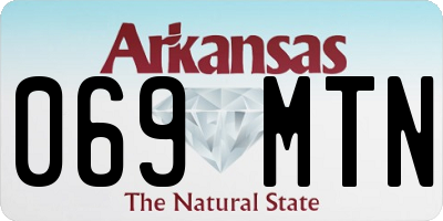 AR license plate 069MTN
