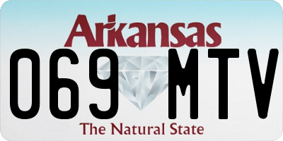 AR license plate 069MTV