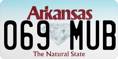 AR license plate 069MUB