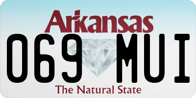 AR license plate 069MUI