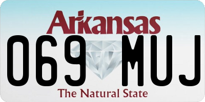 AR license plate 069MUJ