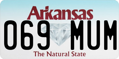 AR license plate 069MUM