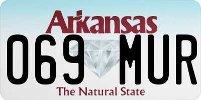 AR license plate 069MUR