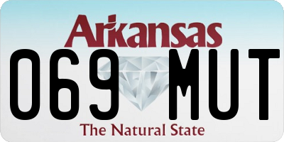 AR license plate 069MUT
