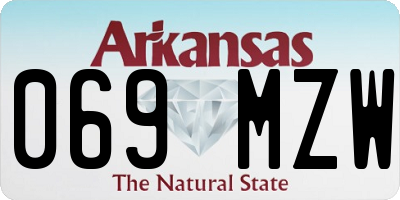 AR license plate 069MZW