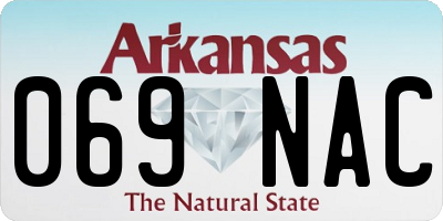 AR license plate 069NAC