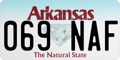 AR license plate 069NAF
