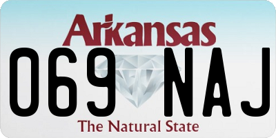 AR license plate 069NAJ