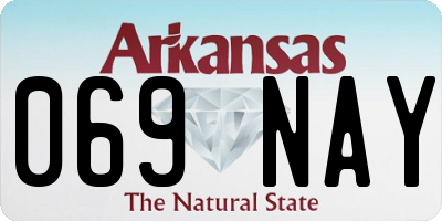 AR license plate 069NAY